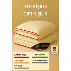 %100 Yün Yorgan Yıkanabilir Biye Detaylı | Özel Tasarım | Terletmez Nem Çeker | Uzun Ömürlü