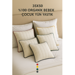 Bebek Çocuk Yün Yastık%100 Organik 40x50
