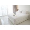 Pack of 5, 210 TC 65% Cotton 35% Polyester Sateen Striped Hotel Bed Sheets