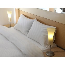 Toptan 83 Tel Pamuk Saten Çizgili Otel Nevresimi  210 Tc Tüm Ebatlar