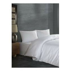 5 Adet 83 Tel %65 Pamuk %35 Polyester Saten Çizgili Otel Nevresimi