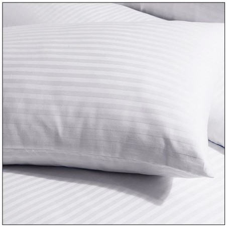 Pack of 25 210 TC 100% Cotton Striped Sateen Hotel Pillowcases