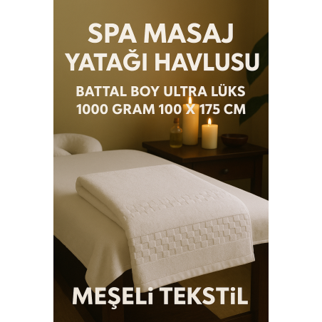Premium Masaj & Spa Havlusu Battal Boy Dama Desen 90x175