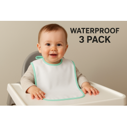 3'Lü Sıvı Geçirmez Bebek Mama Önlüğü