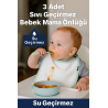 3'Lü Sıvı Geçirmez Bebek Mama Önlüğü