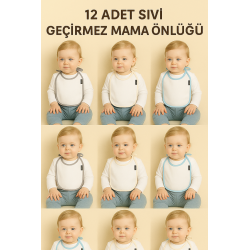 12'Li Sıvı Geçirmez Mama Önlüğü
