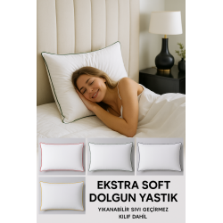 Lüks Kako Yastık Ekstra Soft Sıvı Geçirmez Dahili Kılıf Biye Detaylı