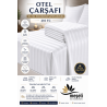 Otel Çarşafı 83 Tel Pamuk Polyester Saten Çizgili 210 Tc