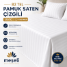 5 Adet 82 Tel %100 Pamuk Saten Çizgili Otel Çarşafı