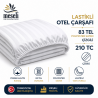 5'li Lastikli Otel Çarşafı 83 Tel Pamuk Polyester Saten Çizgili 210 Tc