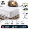 5'li Lastikli Otel Çarşafı 63 Tel %100 Pamuk 160 Tc