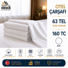 Pack of 5, 160 TC 100% Cotton Hotel Bed Sheets