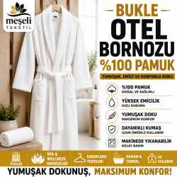 Bukle Otel Bornozu %100 Pamuk