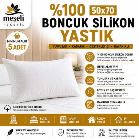 5'li Toptan %100 Silikon Yastık