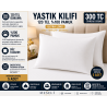 5'li Otel Yatık Kılıfı Lüks 120 Tel Pamuk Saten Düz 300 Tc